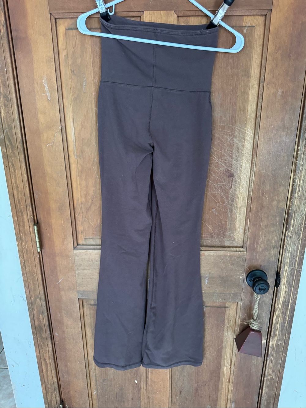 High-Waist Brown Flare Pants
